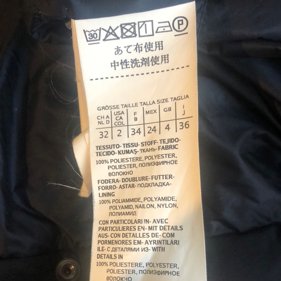 Weekend MaxMara Galosce Navy Faux-Fur-Trim Quilted Down Jacket - Picture 11 of 11